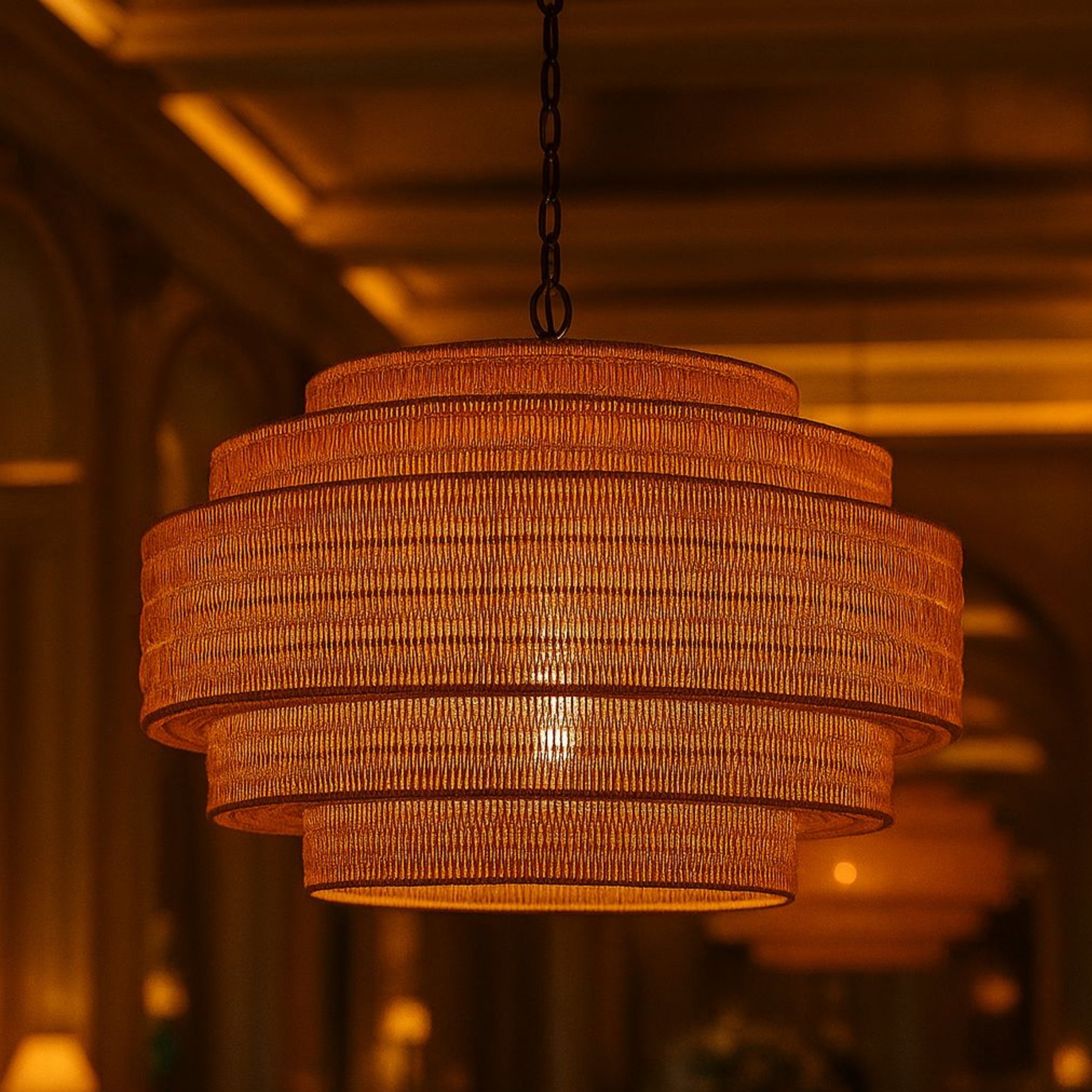 Cane Large Ceiling Lamp | Rattan Pendant Lamp LP-83